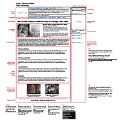 wireframe - Florence Kelley home page